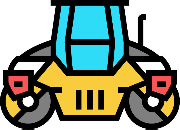 压路机彩色图标图片下载