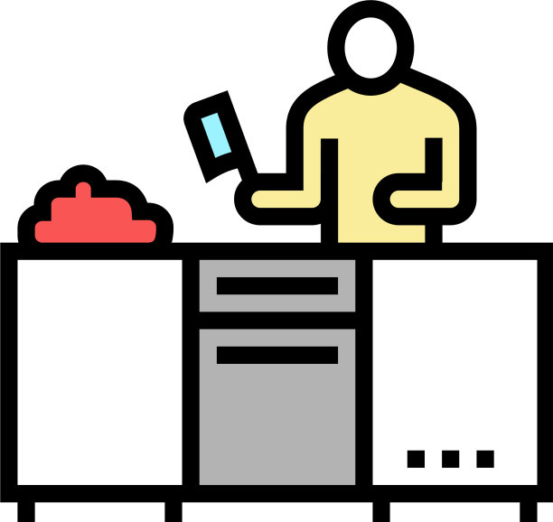 厨师烹饪肉类颜色图标图片下载