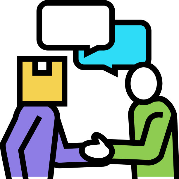 客户伙伴关系彩色图标图片下载