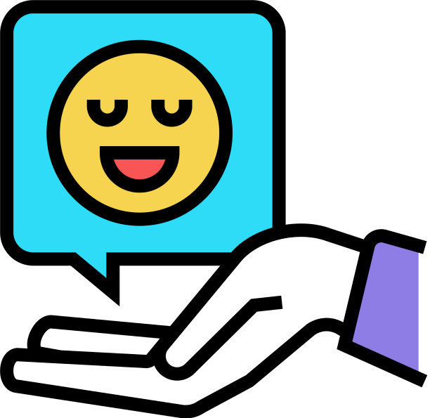 愉快的客户端评审颜色图标图片下载