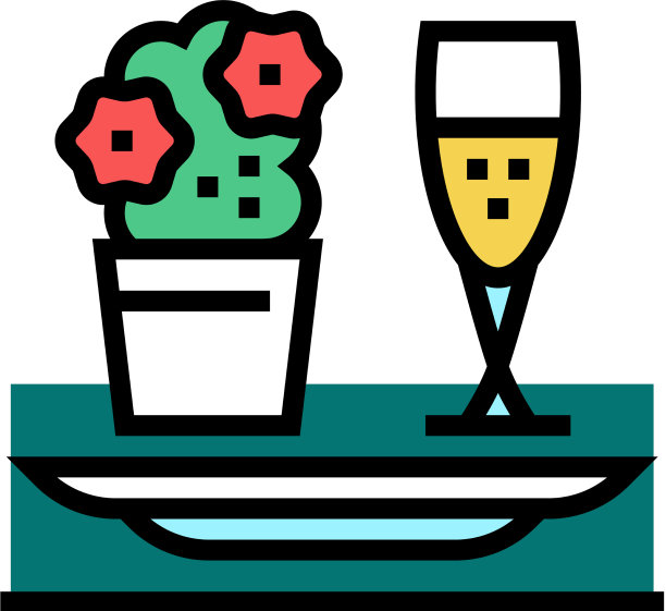 浪漫晚餐颜色图标图片下载