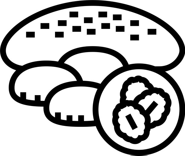 燕麦烘焙甜点线图标图片下载