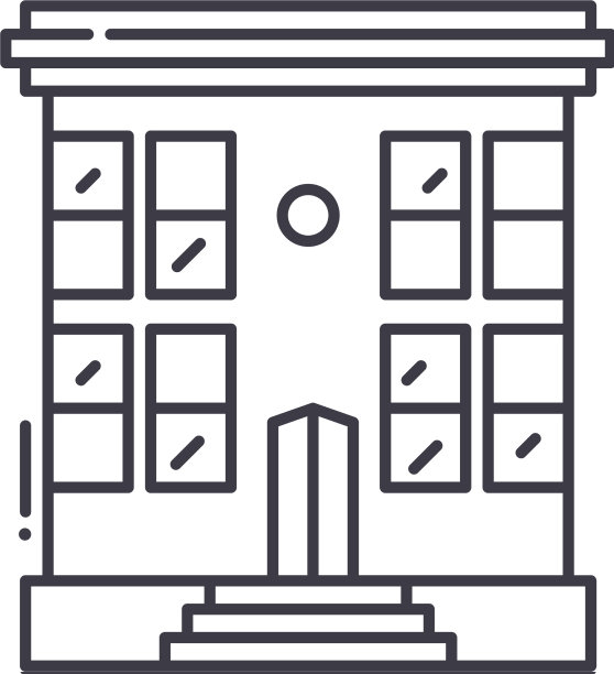 酒店图标线性孤立薄图片下载