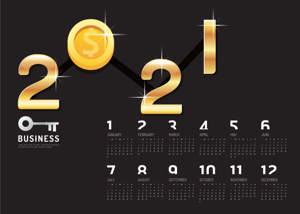 日历2021概念业务成功的关键图片下载