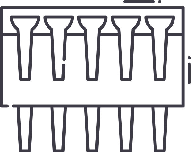 IC芯片图标线性隔离薄图片下载