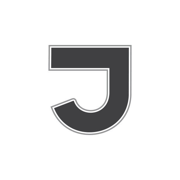 J字母简约几何线条标志图片下载