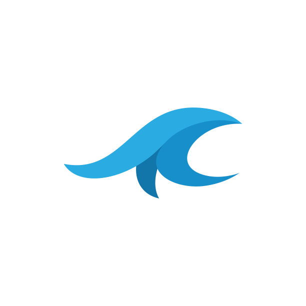 简单曲线波浪梯度标志图片下载