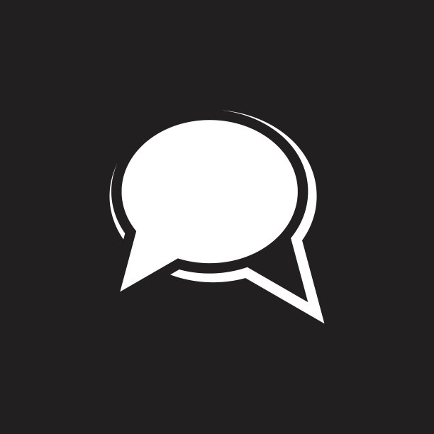 简单的几何气泡对话符号标志图片下载