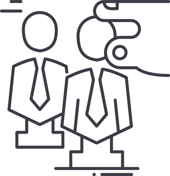 人力资源选择图标线性孤立图片下载