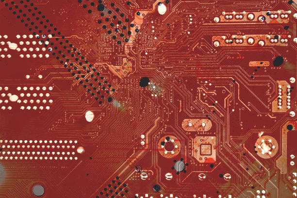 现代印刷电路板，抽象技术电路板。抽象的横幅背景。图片下载