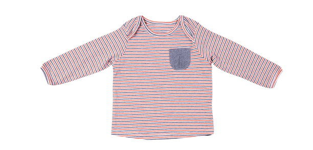 红白条纹t恤近距离隔离图片下载