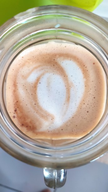 叶子拿铁咖啡图片下载