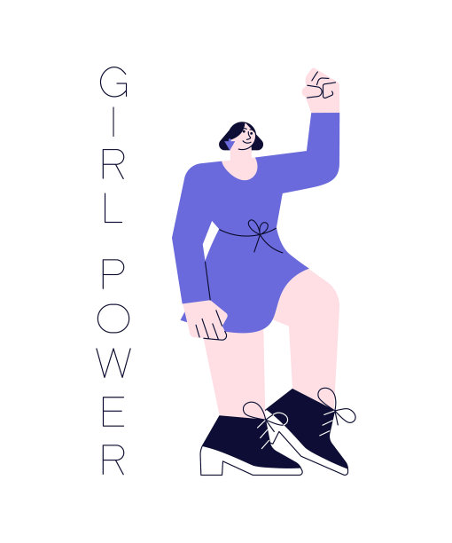 一名白人妇女举起手握拳图片下载