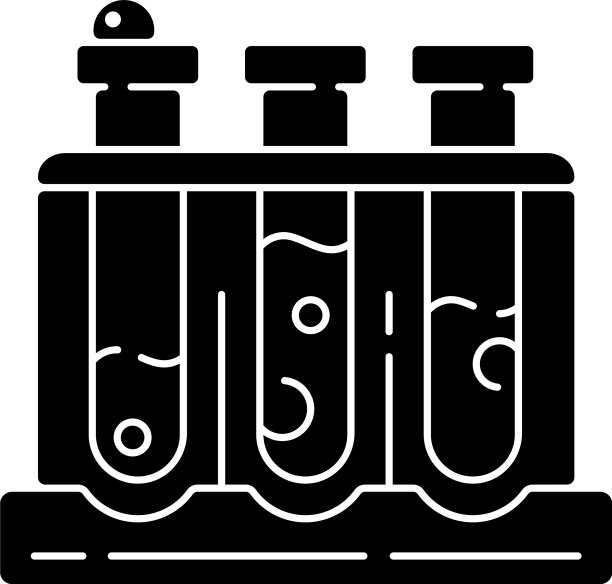 试管架黑色字形图标图片下载