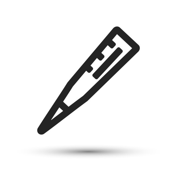 温度计图标。孤立矢量距离符号。移动概念和网络应用的简单象形图。矢量线图标孤立在白色背景上。图片下载