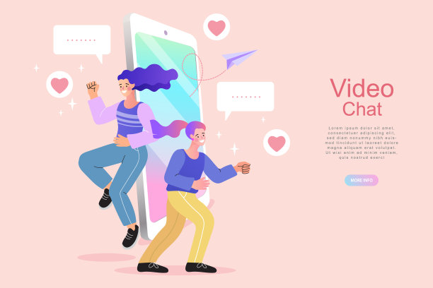 移动社交媒体概念。平面风格最小矢量插图。图片下载