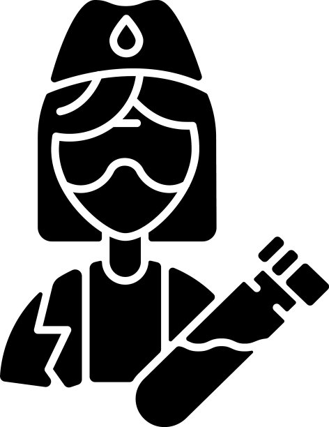 实验室工作人员黑色象形文字图标图片下载