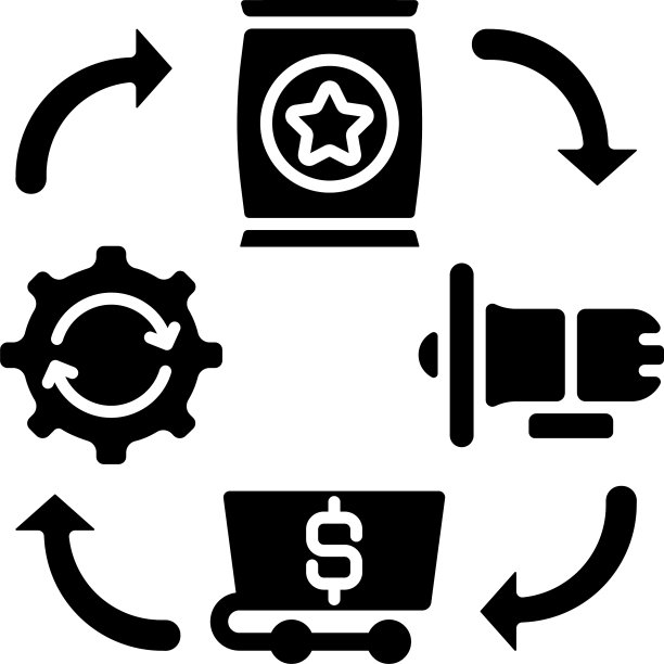 物流黑色字形图标图片下载