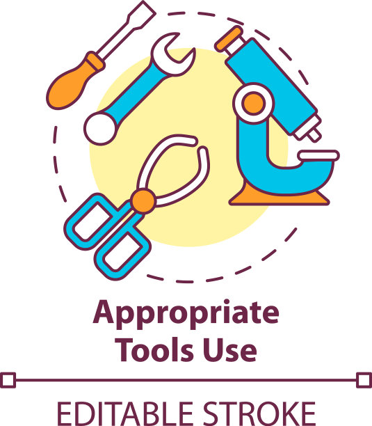 适当的工具使用概念图标图片下载