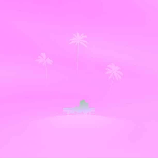 棕榈树下的情侣图片下载