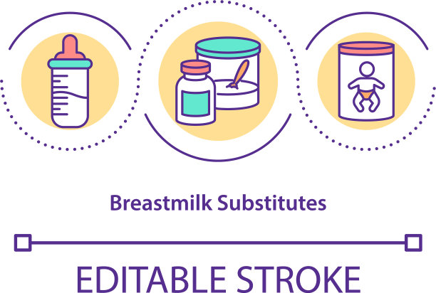 母乳替代概念图标图片下载