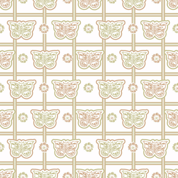 无缝极简蝴蝶块印花图案背景。淡色调柔和的墙纸。简单现代scandi男女皆宜的儿童设计。有机光中性婴儿新生儿托儿所。图片下载