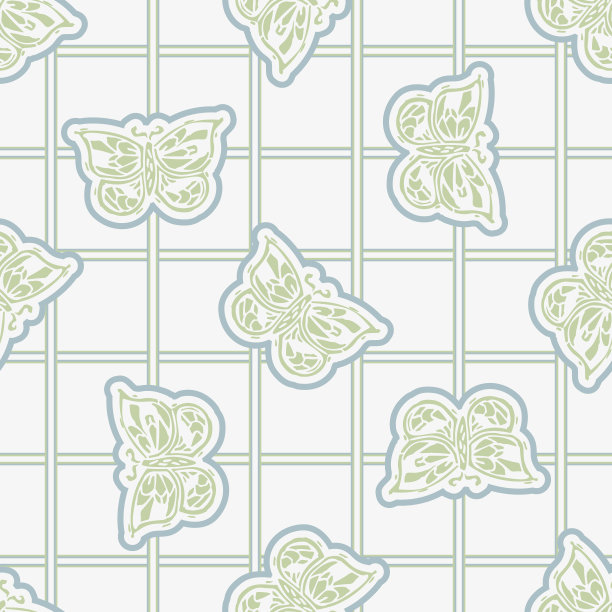 无缝极简蝴蝶块印花图案背景。淡色调柔和的墙纸。简单现代scandi男女皆宜的儿童设计。有机光中性婴儿新生儿托儿所。图片下载