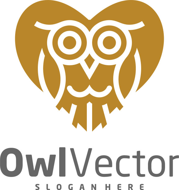 猫头鹰爱标志模板创意猫头鹰标志设计图片下载