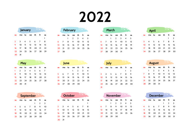 日历上隔离着2022年的白色图片下载