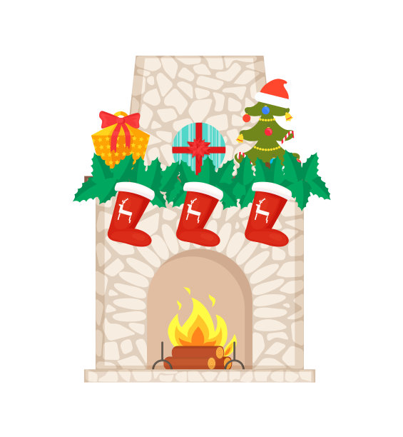 燃烧的木头木头壁炉做成的石头图片下载