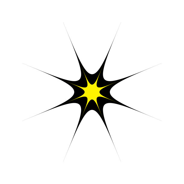 黄色星光标志图标设计元素图片下载