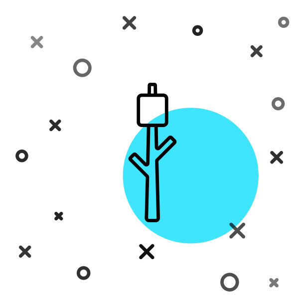 棉花糖棒上的黑线图标孤立上图片下载