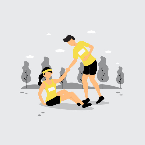 女运动员和教练一起锻炼图片下载