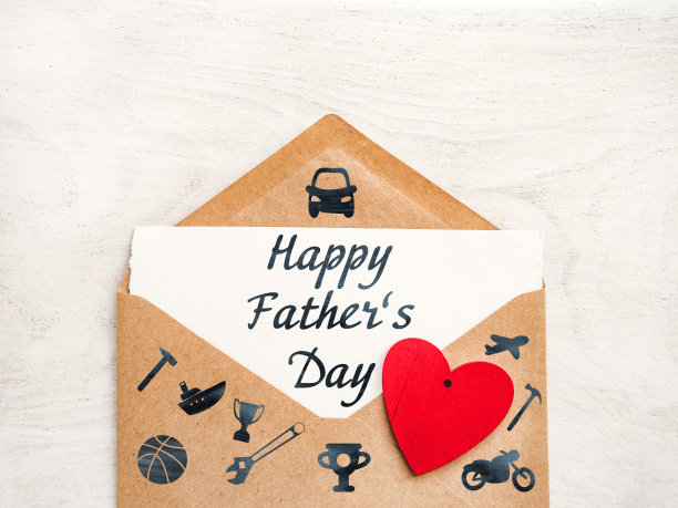 祝您父亲节快乐。美丽的贺卡。特写镜头图片下载