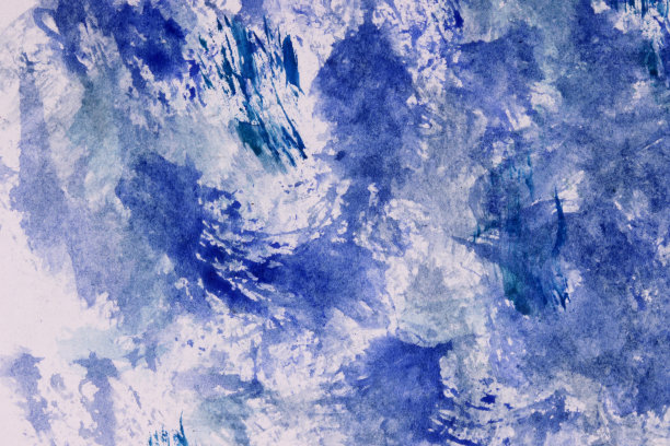 抽象的蓝色背景与水彩图片下载