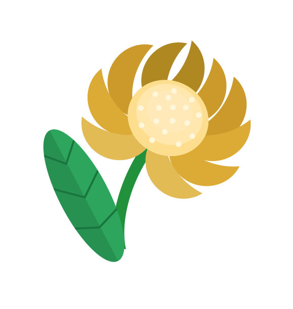 卡通场景与花在白色背景插图图片下载