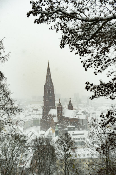 教堂/ Münster在冬天图片下载