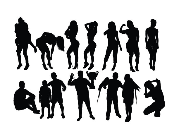 人的活动轮廓图片下载