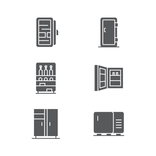 冰箱图标设置图标颜色线轮廓标志图片下载