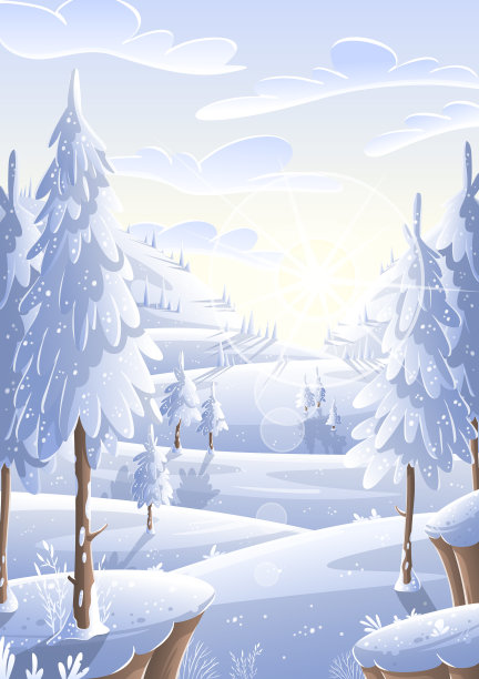 冬季景观日落图片下载