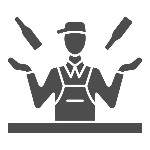 调酒师耍饮料固体图标调酒师图片下载