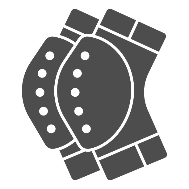 保护膝盖垫固体图标世界滑雪板图片下载