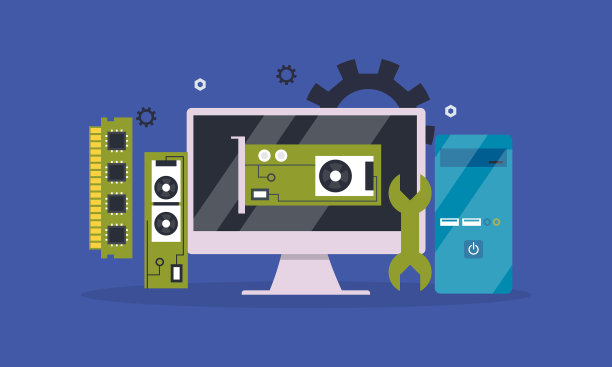 平面计算机工程插图图片下载