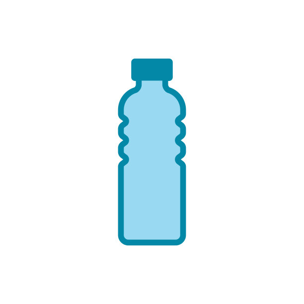 瓶子图标在时尚的平面设计，水瓶图标图片下载