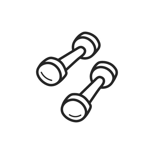 运动用的两个哑铃图片下载