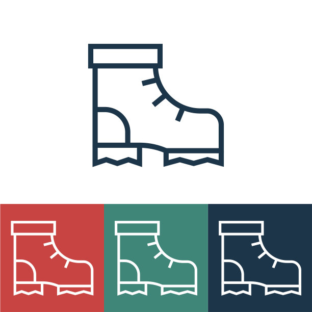 带靴子的线性矢量图标图片下载