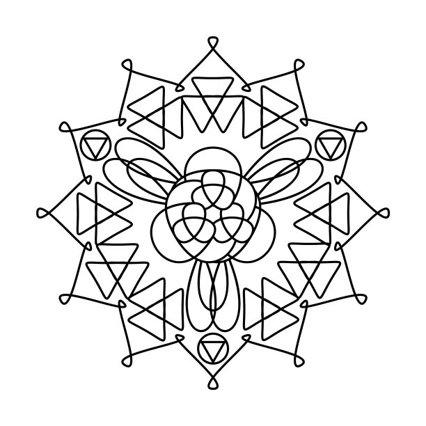 三角女性子宫圈曼陀罗图片下载