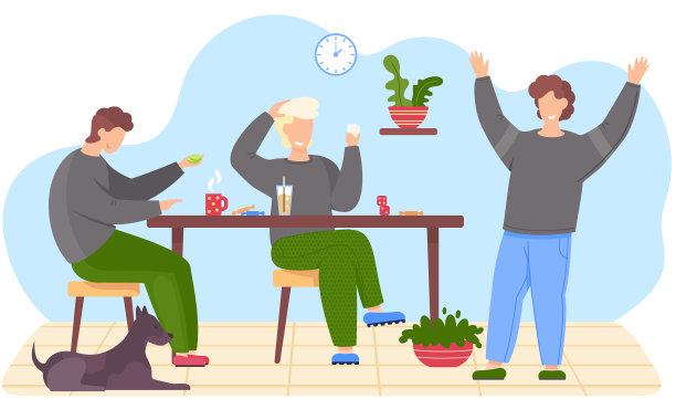 一群朋友一起玩桌游的人图片下载