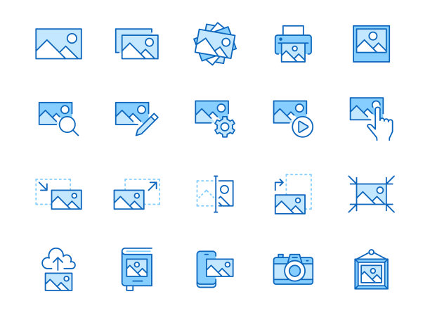 照片线图标设置图像画廊相框图片下载