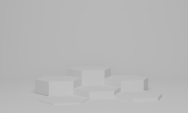 3 d渲染。白色裙房最小的场景背景。图片下载